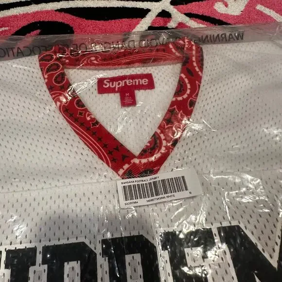Supreme Bandana Football Jersey – Size Medium – Brand New